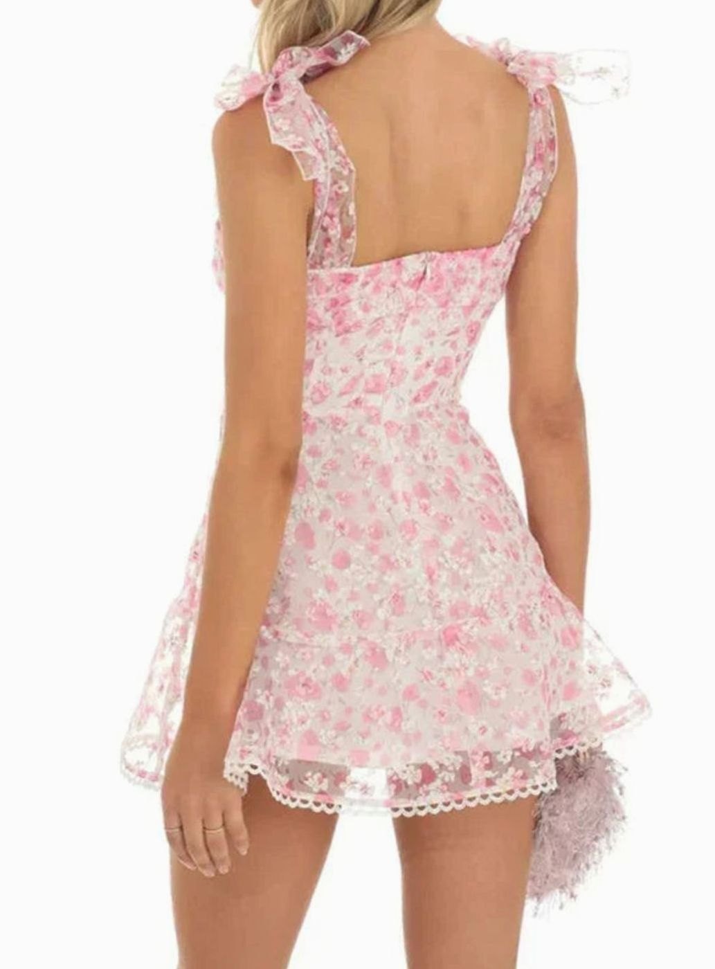 Freya | Floral Lace A-Line Mini Women Party Dress for Spring