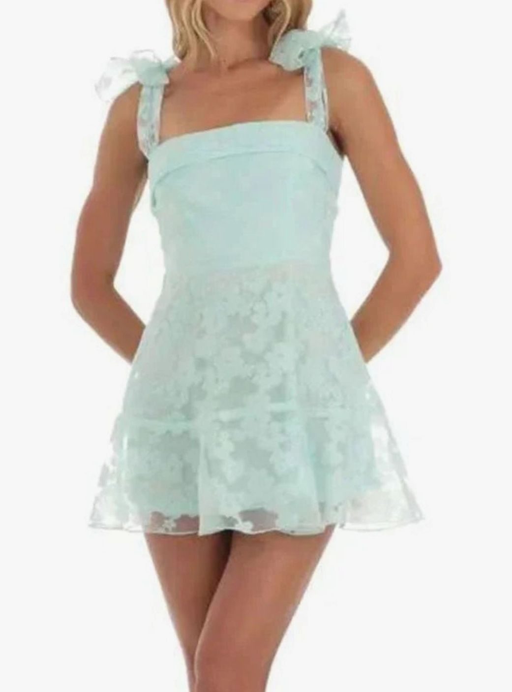 Freya | Floral Lace A-Line Mini Women Party Dress for Spring