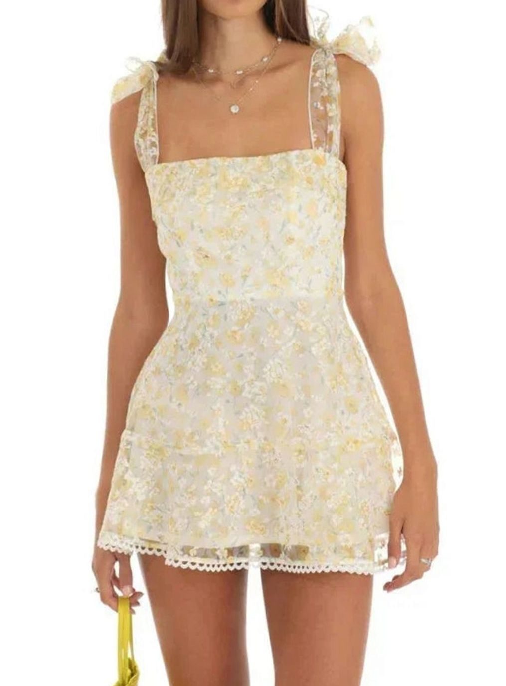 Freya | Floral Lace A-Line Mini Women Party Dress for Spring