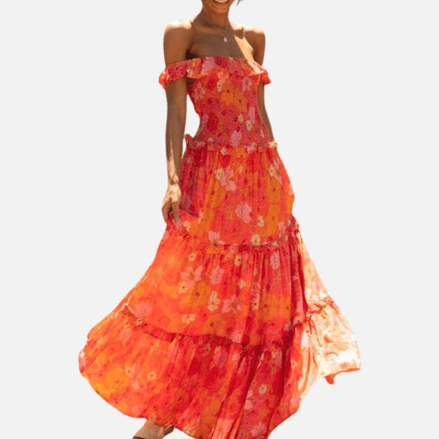 Nora | Off-Shoulder Tiered Maxi Dress for Summer