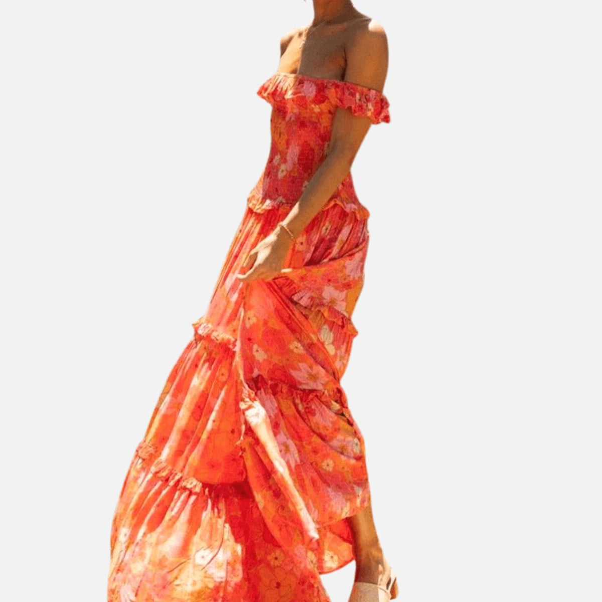 Nora | Off-Shoulder Tiered Maxi Dress for Summer