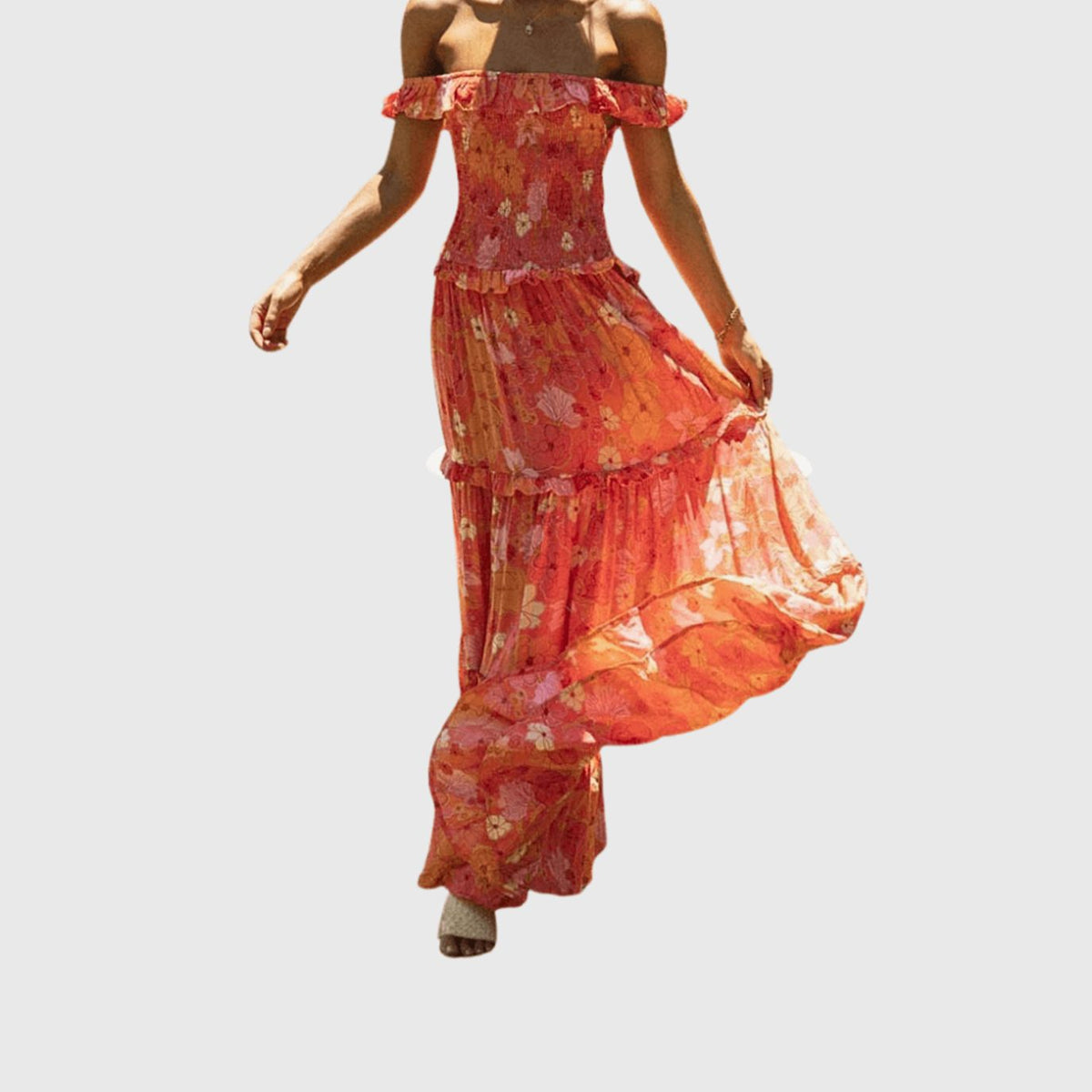 Nora | Off-Shoulder Tiered Maxi Dress for Summer