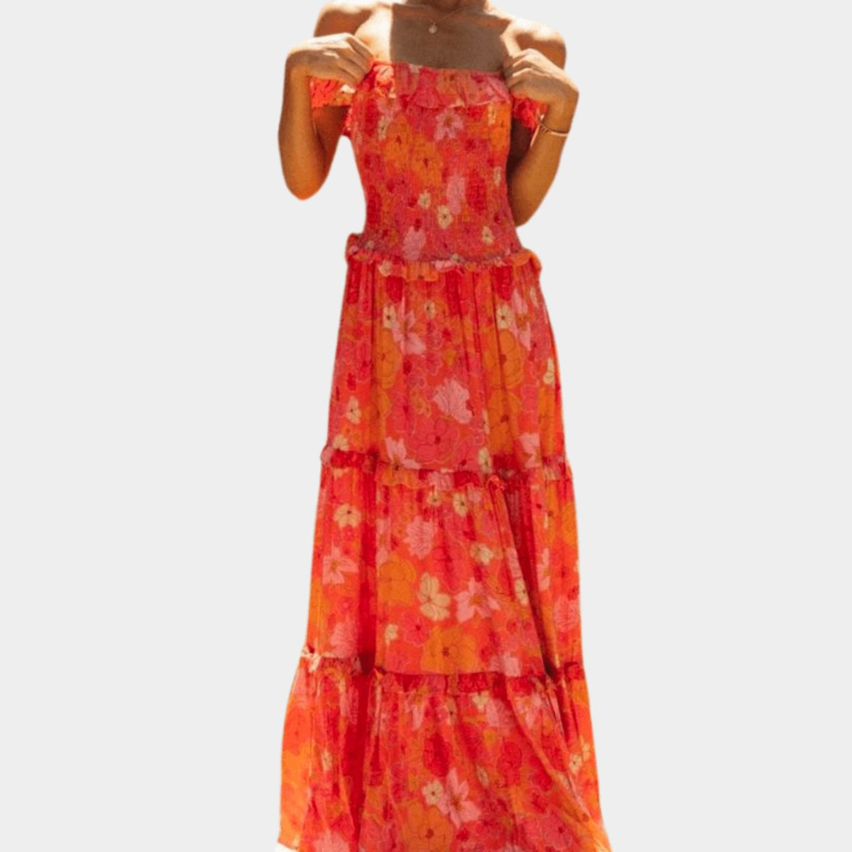 Nora | Off-Shoulder Tiered Maxi Dress for Summer