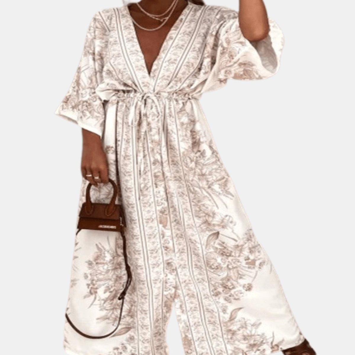 Beatrice | Deep V-Neck Drawstring-Waist Women Party Dress