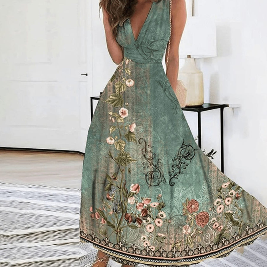 Millie | Sleeveless V-Neck Floral Women Party Dress for Spring