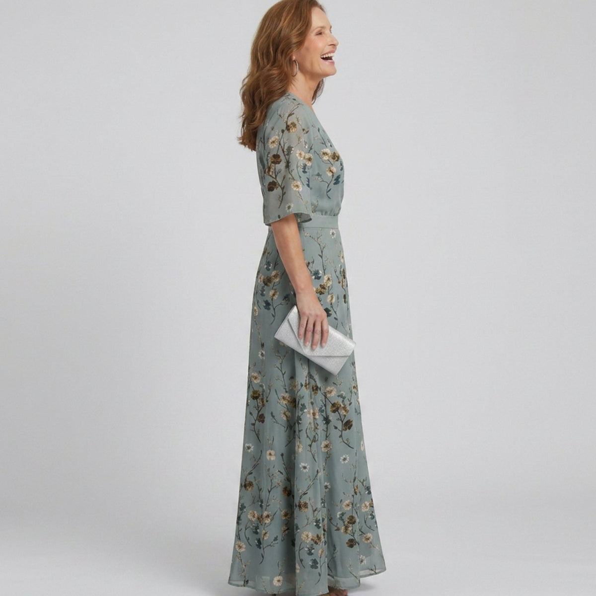 June | Flowy Wrap Floral Maxi Dress for Spring