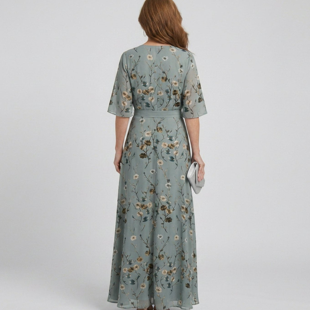 June | Flowy Wrap Floral Maxi Dress for Spring