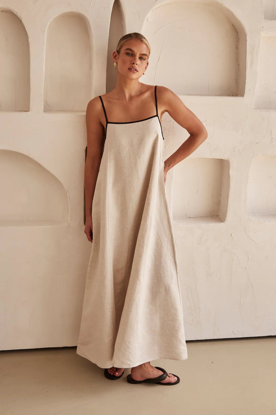 Georgia | Linen Adjustable-Strap Women Party Dress for Summer