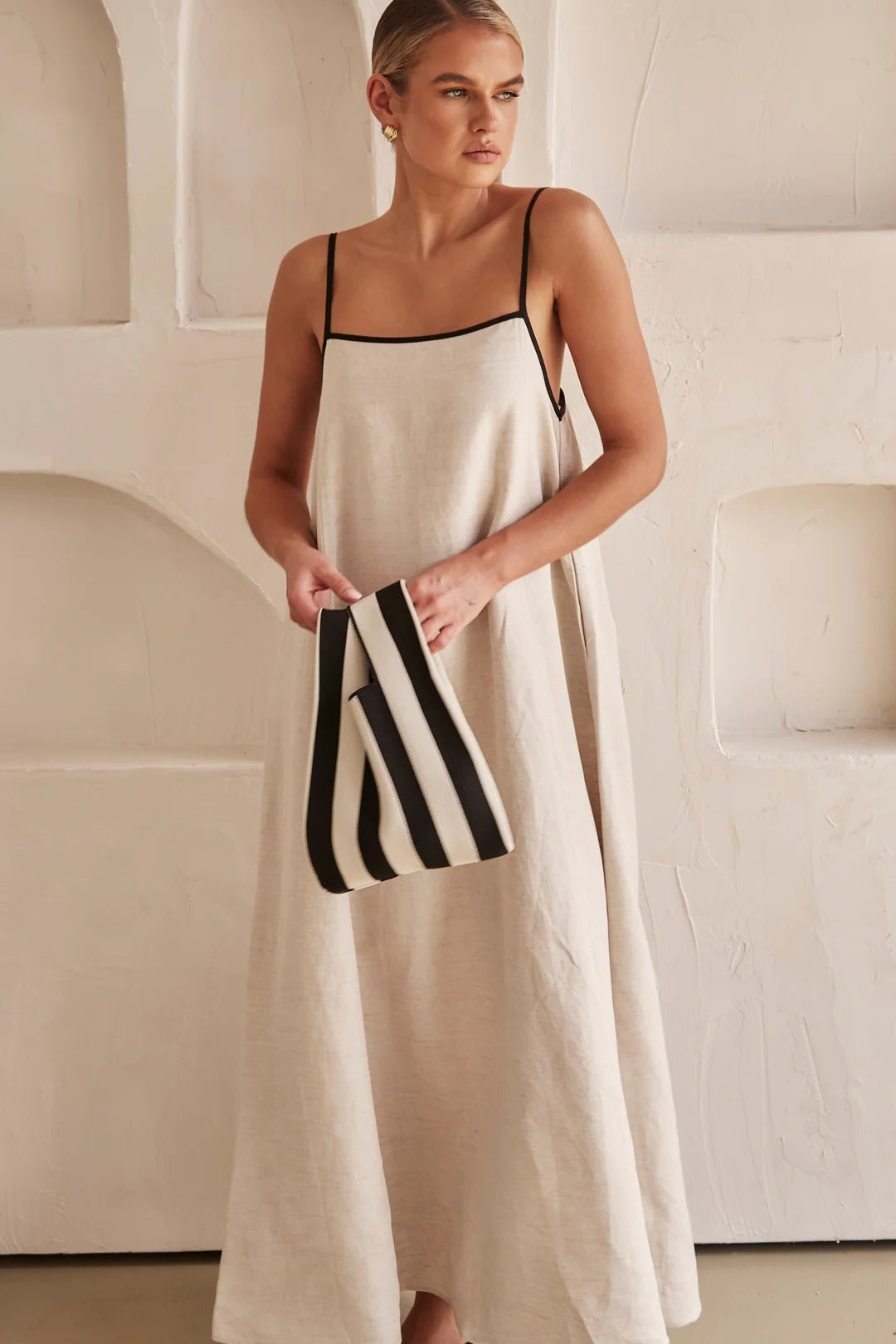 Georgia | Linen Adjustable-Strap Women Party Dress for Summer