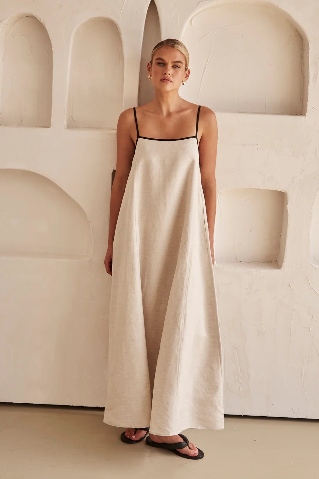 Georgia | Linen Adjustable-Strap Women Party Dress for Summer