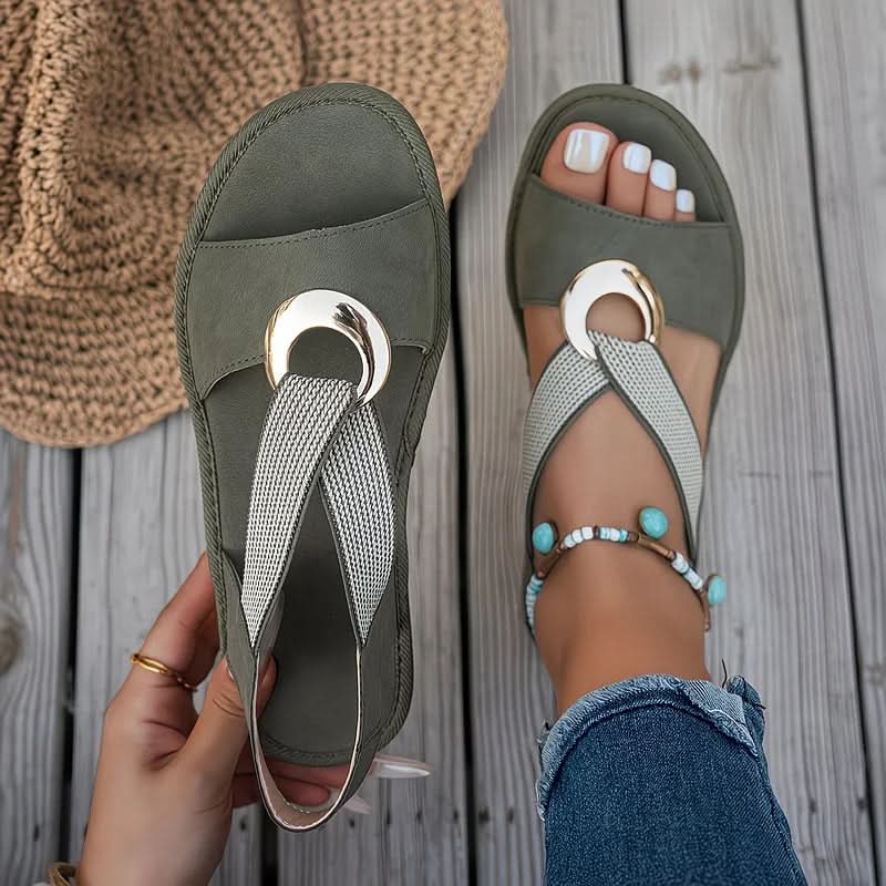 Nadia | Ring-Buckle Platform Women Summer Sandals