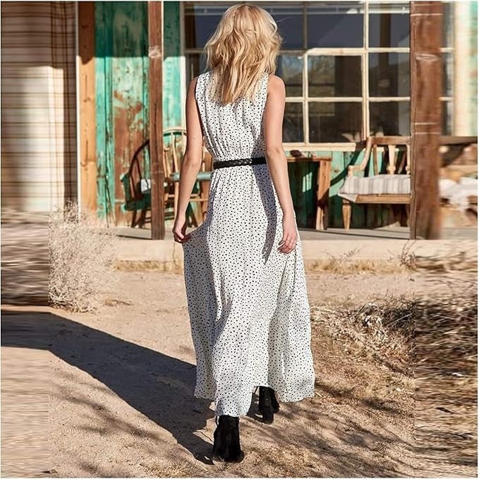 Cecily | Polka Dot Boho Maxi Women Party Dress