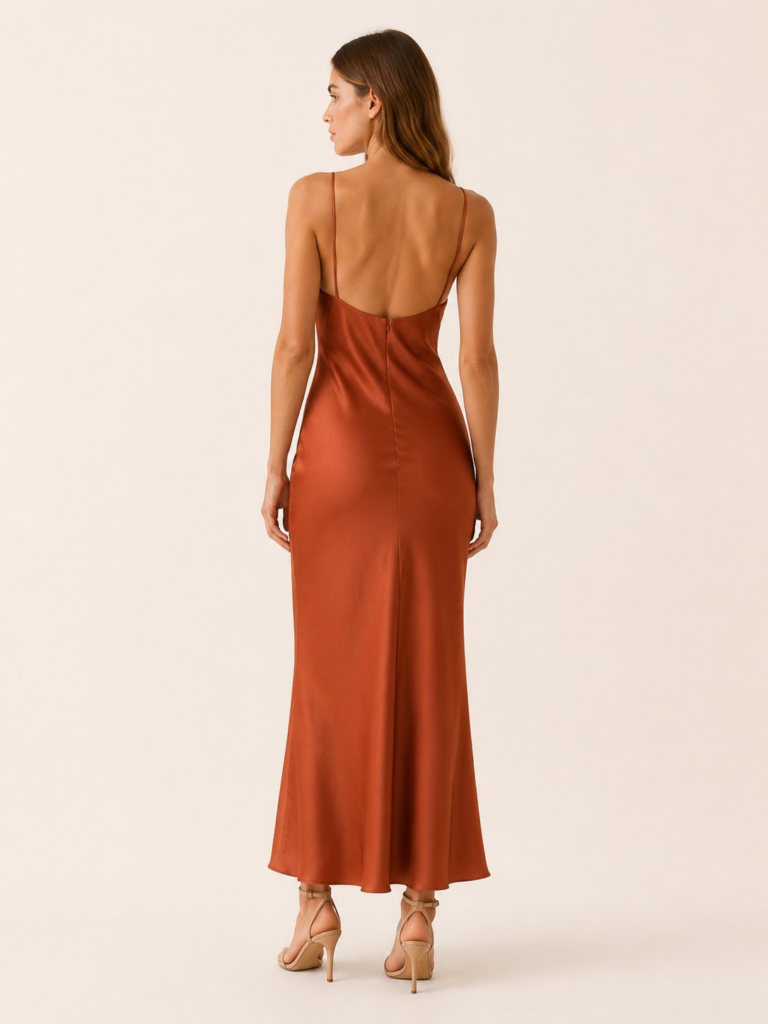Faye | Satin Cowl-Neck Women Party Dress