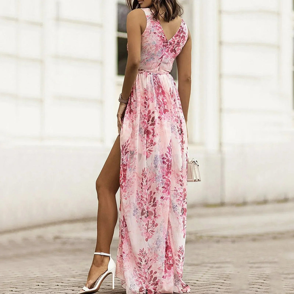 Saskia | Wrap Side-Slit Floral Women Party Dress
