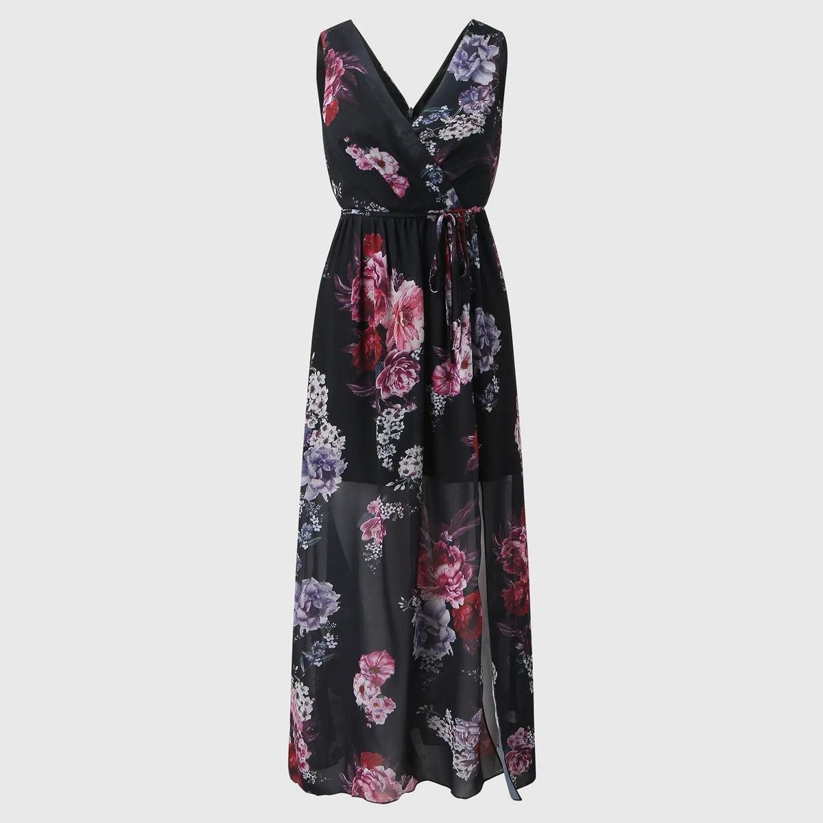 Saskia | Wrap Side-Slit Floral Women Party Dress