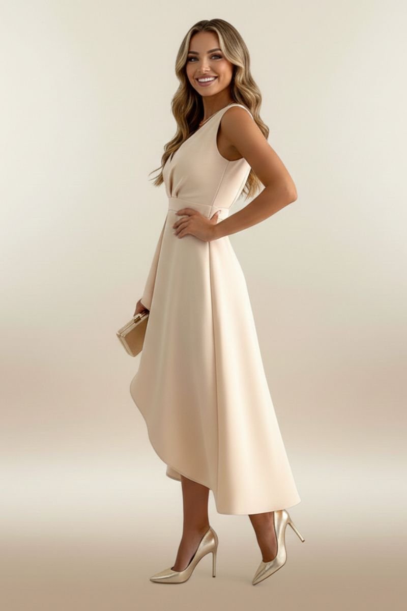 Winifred | Wrap Fitted-Waist Midi Women Party Dress