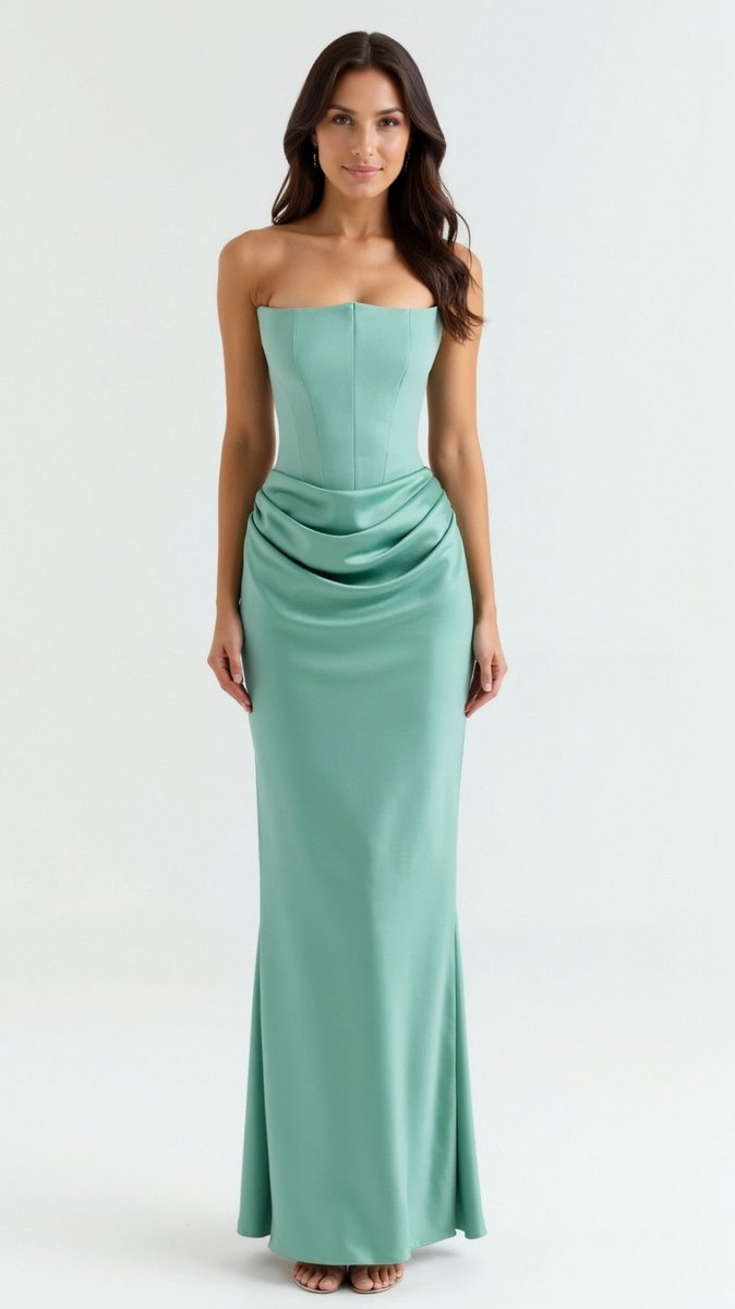 Thea | Strapless Corset Satin Women Party Dress