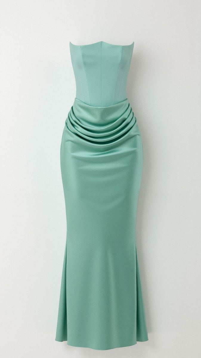 Thea | Strapless Corset Satin Women Party Dress