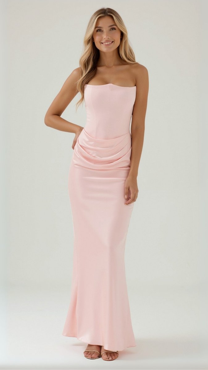 Thea | Strapless Corset Satin Women Party Dress