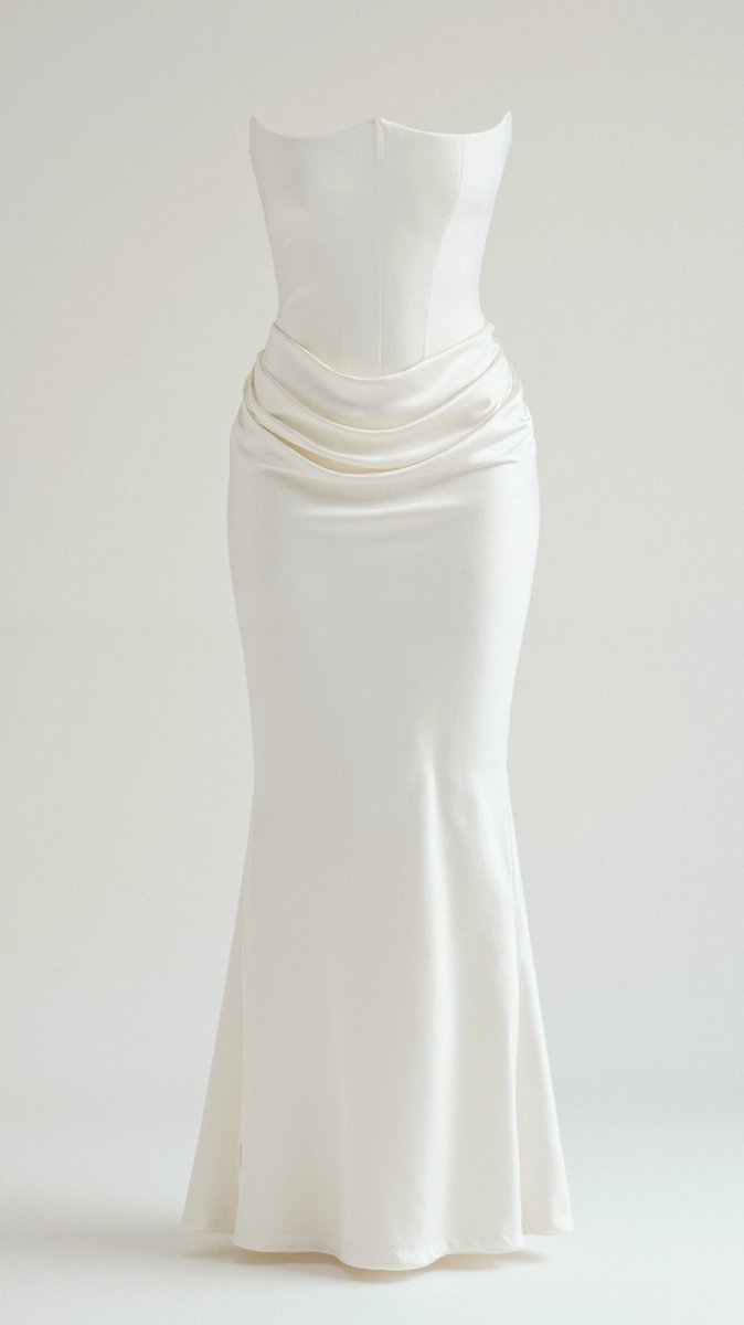 Thea | Strapless Corset Satin Women Party Dress