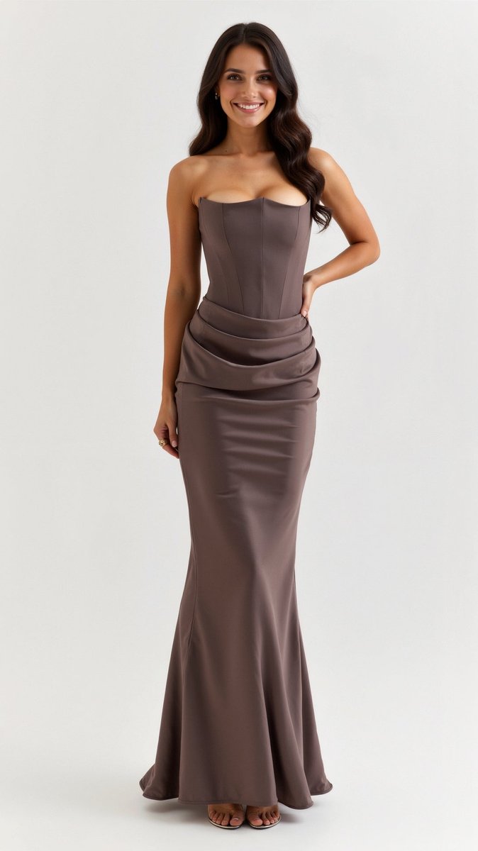 Thea | Strapless Corset Satin Women Party Dress