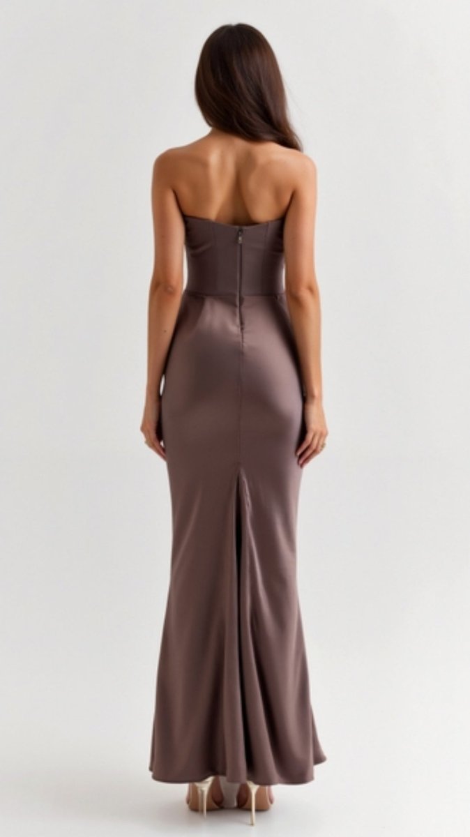 Thea | Strapless Corset Satin Women Party Dress