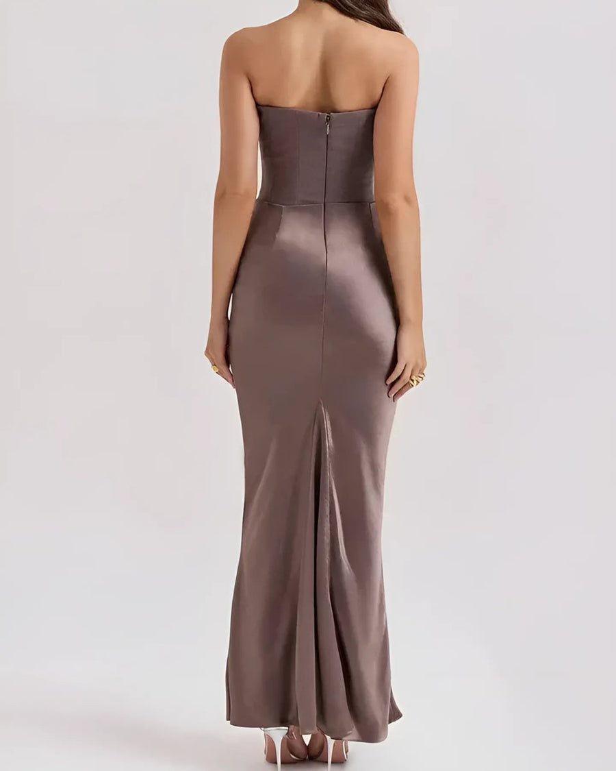 Bronte | Draped Satin Corset Women Party Dress