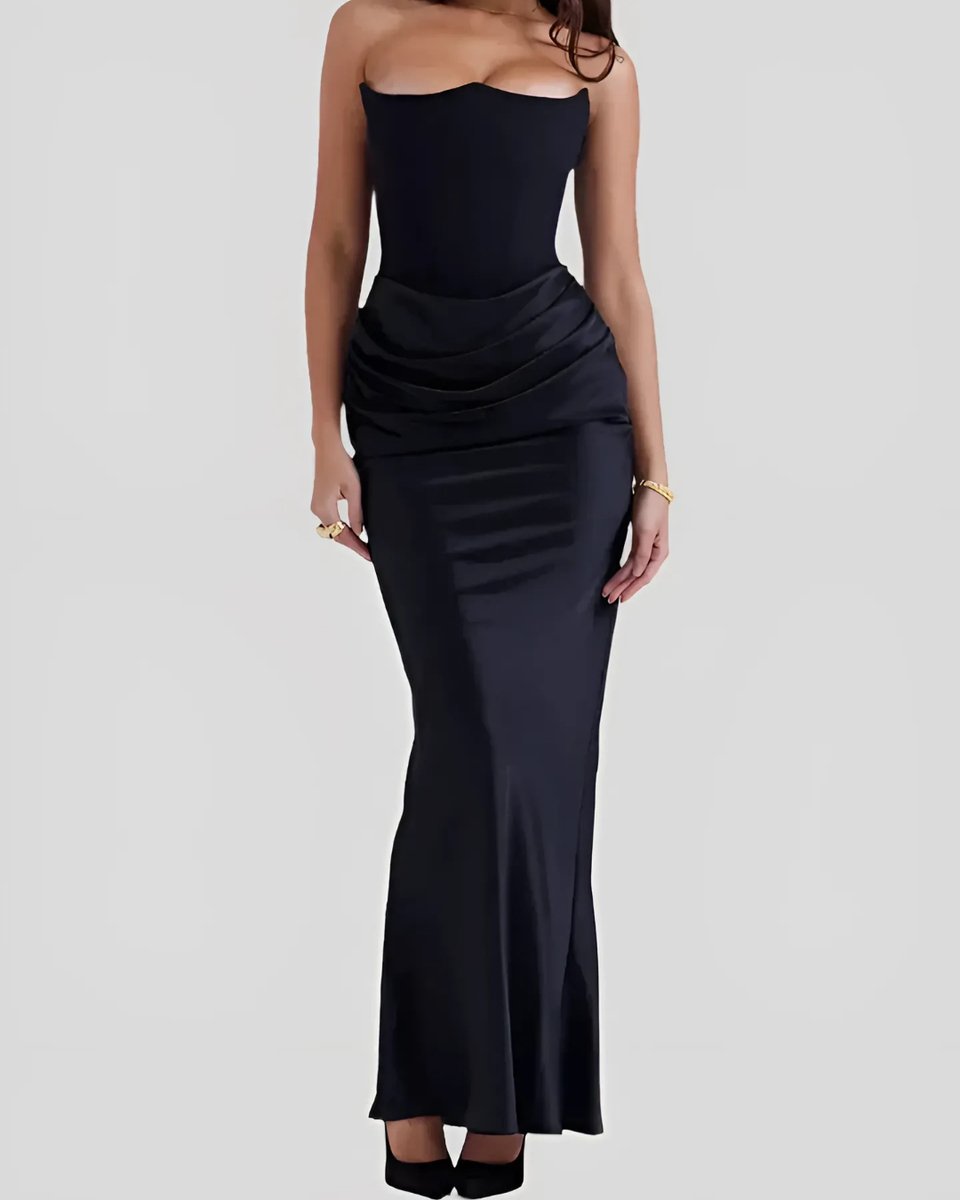 Bronte | Draped Satin Corset Women Party Dress