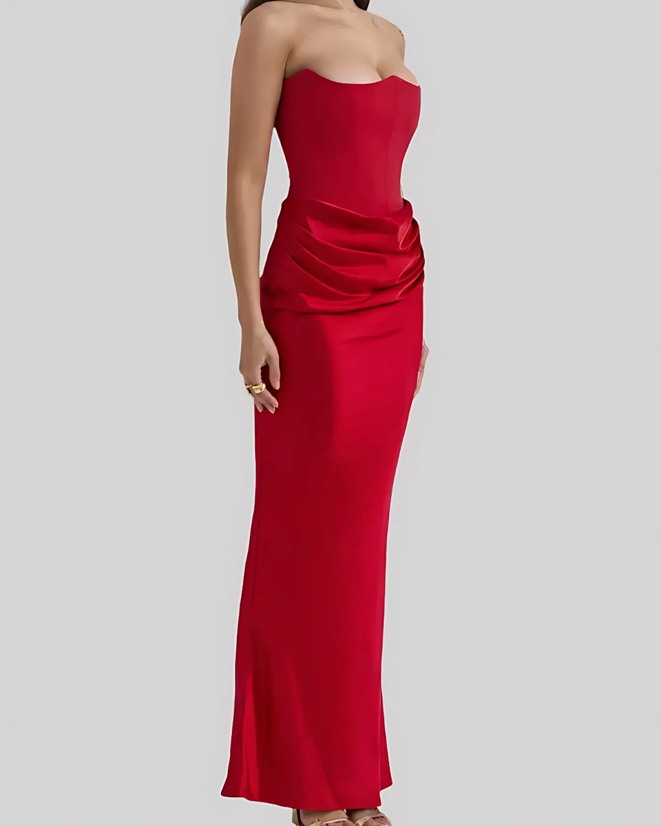 Bronte | Draped Satin Corset Women Party Dress