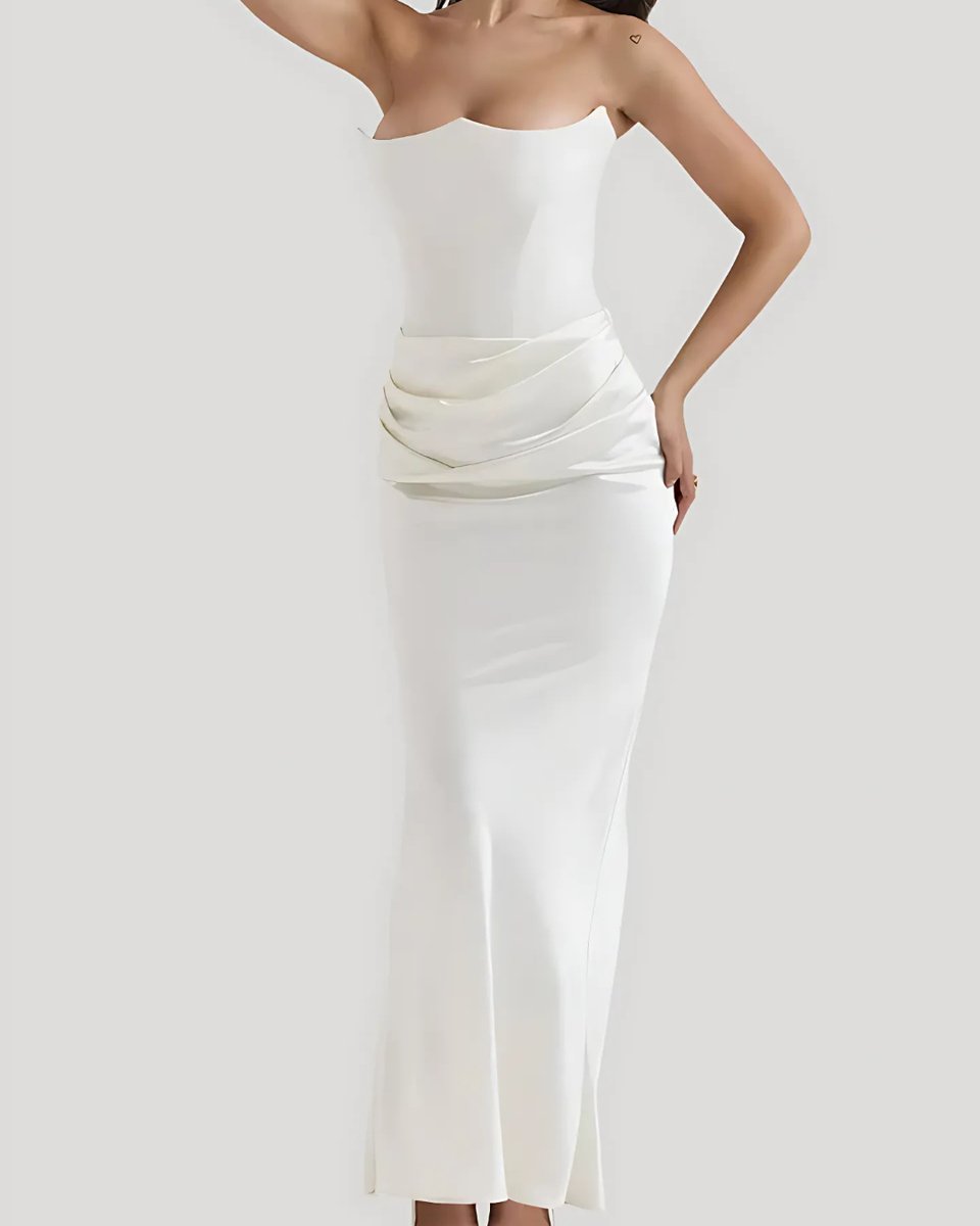 Bronte | Draped Satin Corset Women Party Dress