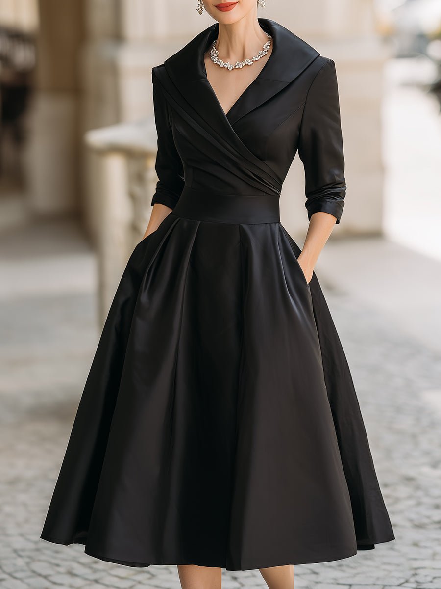 Delphine | Vintage A-Line Wrap Women Party Dress