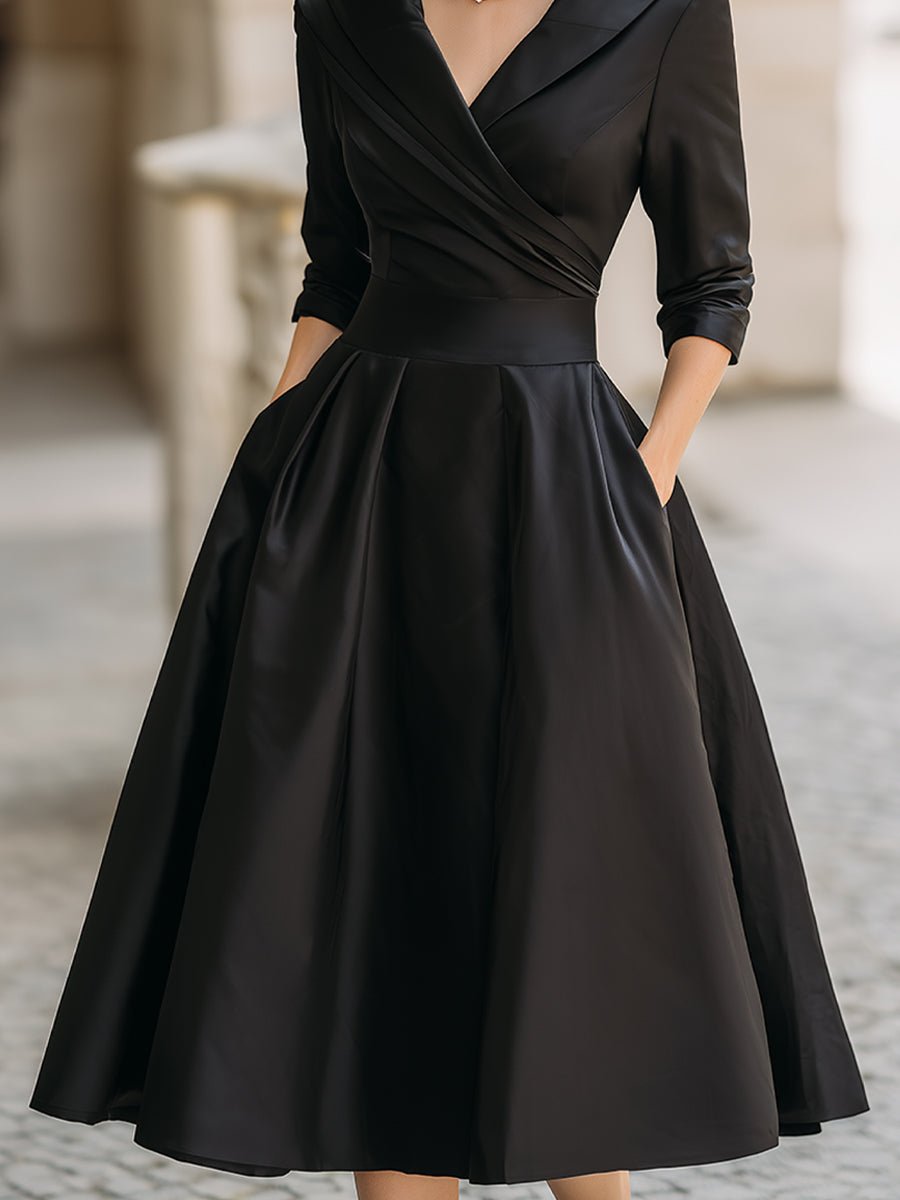 Delphine | Vintage A-Line Wrap Women Party Dress