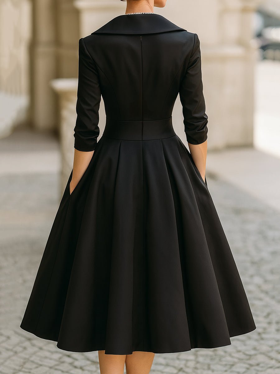 Delphine | Vintage A-Line Wrap Women Party Dress