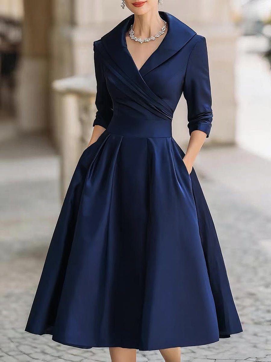Delphine | Vintage A-Line Wrap Women Party Dress