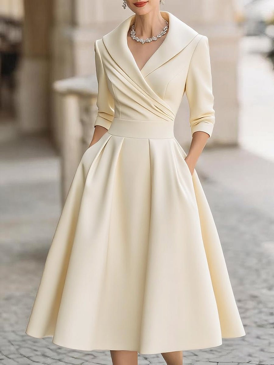 Delphine | Vintage A-Line Wrap Women Party Dress