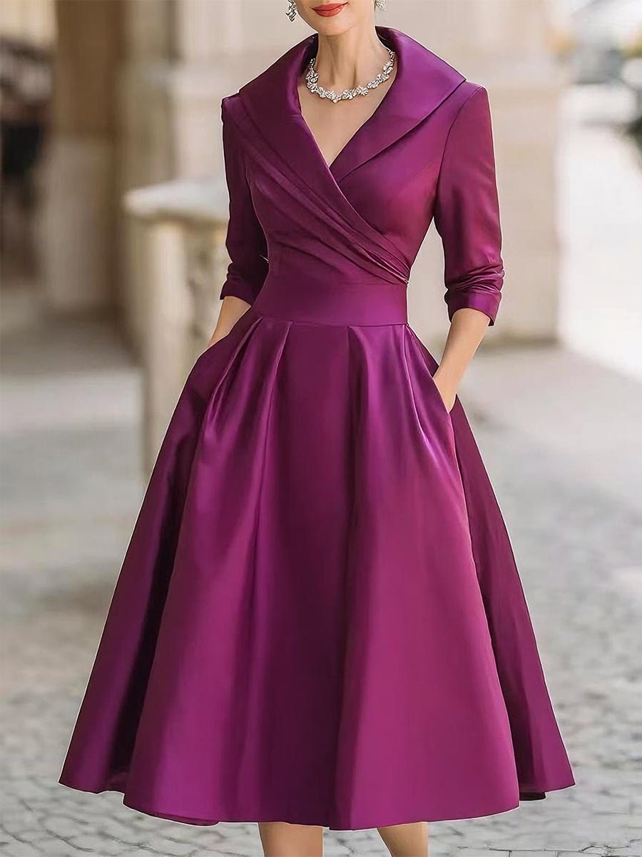 Delphine | Vintage A-Line Wrap Women Party Dress