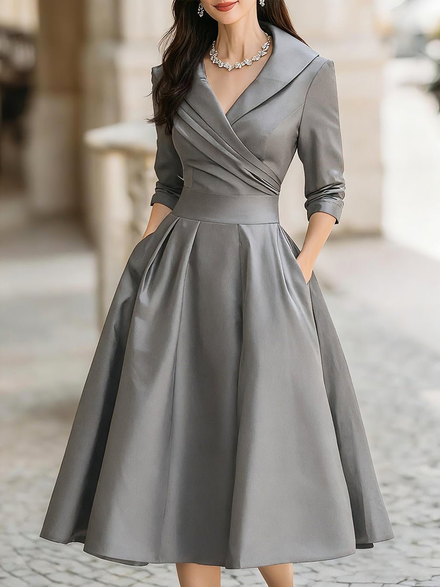 Delphine | Vintage A-Line Wrap Women Party Dress